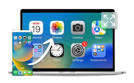 screen mirroring iphone to laptop with usb